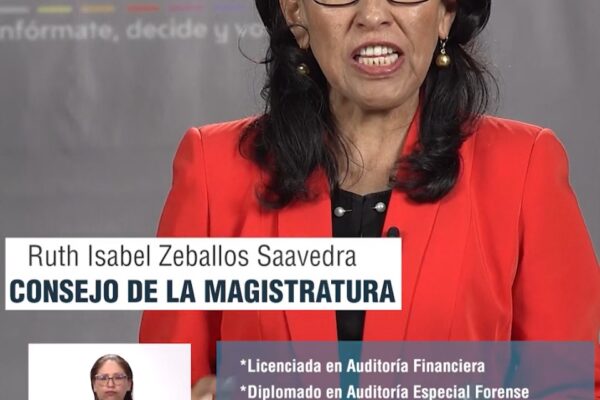 DIFUSIÓN DE MÉRITOS DE RUTH ISABEL ZEBALLOS CANDIDATA AL CONSEJO DE LA MAGISTRATURA